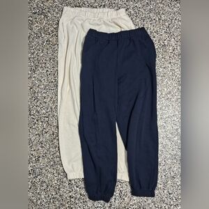 MENS M Hollister Cream and NAVY Joggers / Sweat Pants
